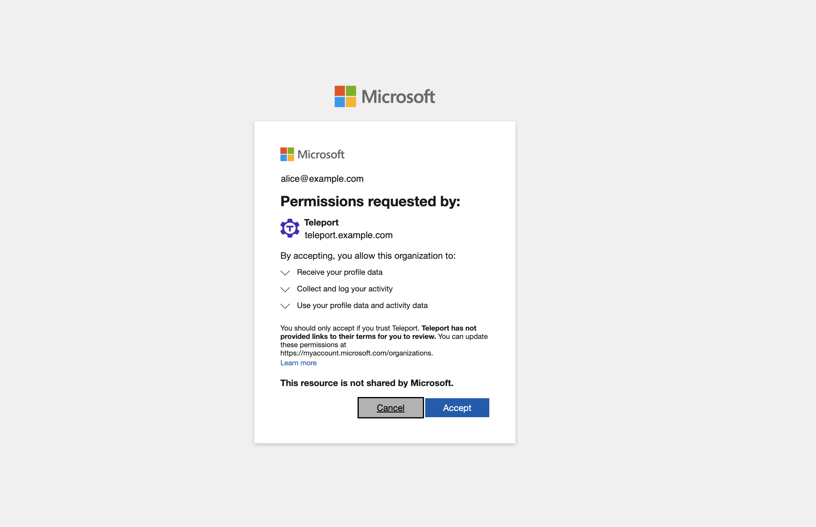 User consent